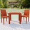 LeisureMod Weave Mace Indoor/Outdoor Chair (With Arms), Set of 2